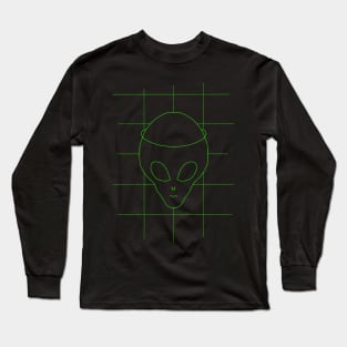 GRID DRAWING Alien Long Sleeve T-Shirt